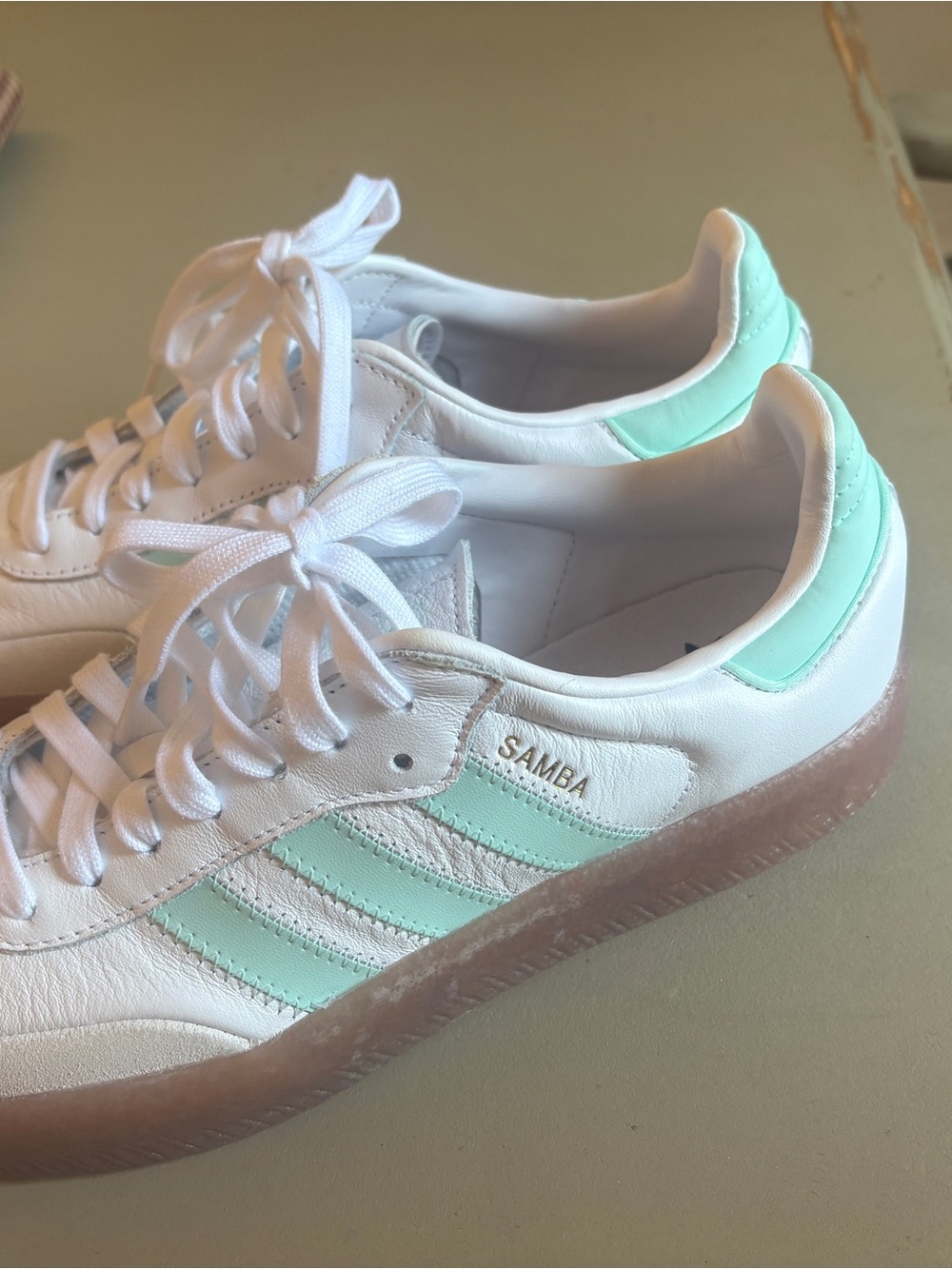 adidas White Leather Sneakers with Subtle Black Logo - Picture 4 of 4